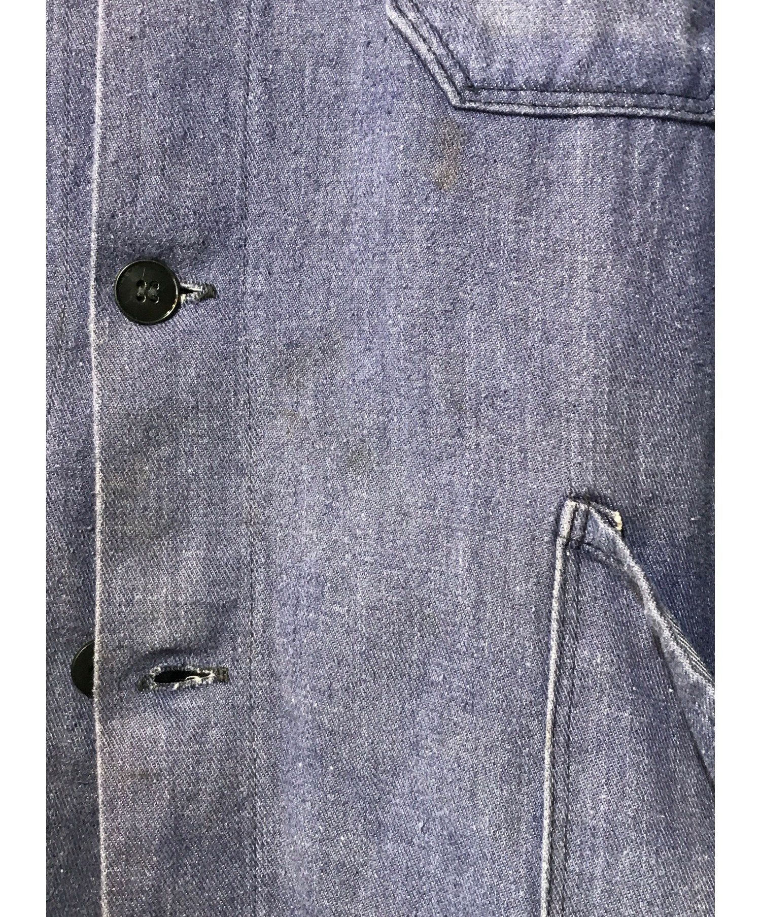 VINTAGE (ヴィンテージ) 【OLD】フレンチヴィンテージワークジャケット ブルー サイズ:-
