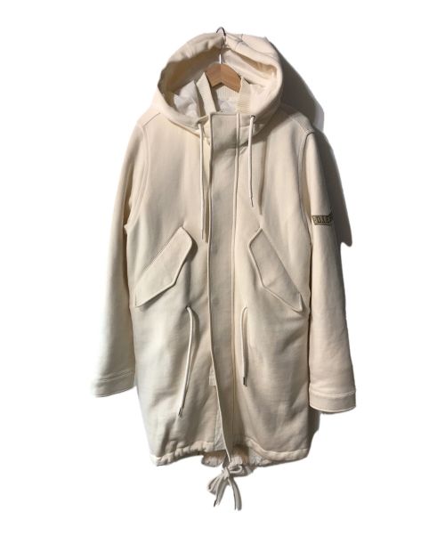 DIESEL（ディーゼル）DIESEL (ディーゼル) ライナー付スウェットフィッシュテールコート ホワイト サイズ:Mの古着・服飾アイテム