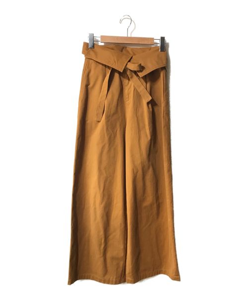 かぐれ（カグレ）かぐれ (カグレ) ハイウエストワイドパンツ キャメル サイズ:freeの古着・服飾アイテム