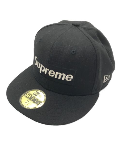 SUPREME（シュプリーム）SUPREME×NEWERA (シュプリーム × ニューエラ) Sim Metallic Box Logo Cap ブラックの古着・服飾アイテム