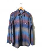 PENDLETON（）の古着「70’s flannel shirt」｜ネイビー