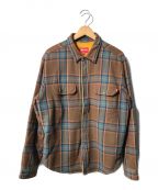 SUPREME（）の古着「裏ボアフランネルチェクシャツジャケット」｜ブラウン