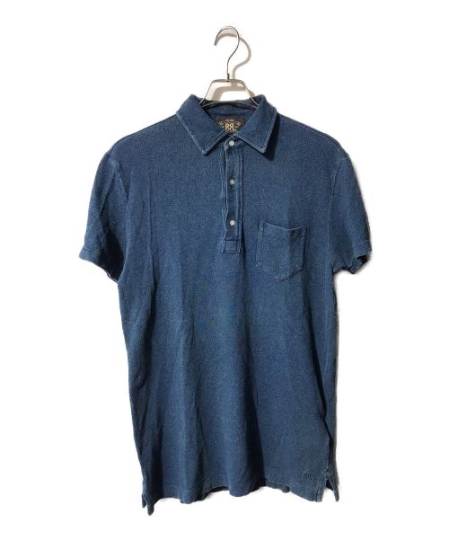 RRL（ダブルアールエル）RRL (ダブルアールエル) インディゴ染ポロシャツ インディゴ サイズ:Sの古着・服飾アイテム