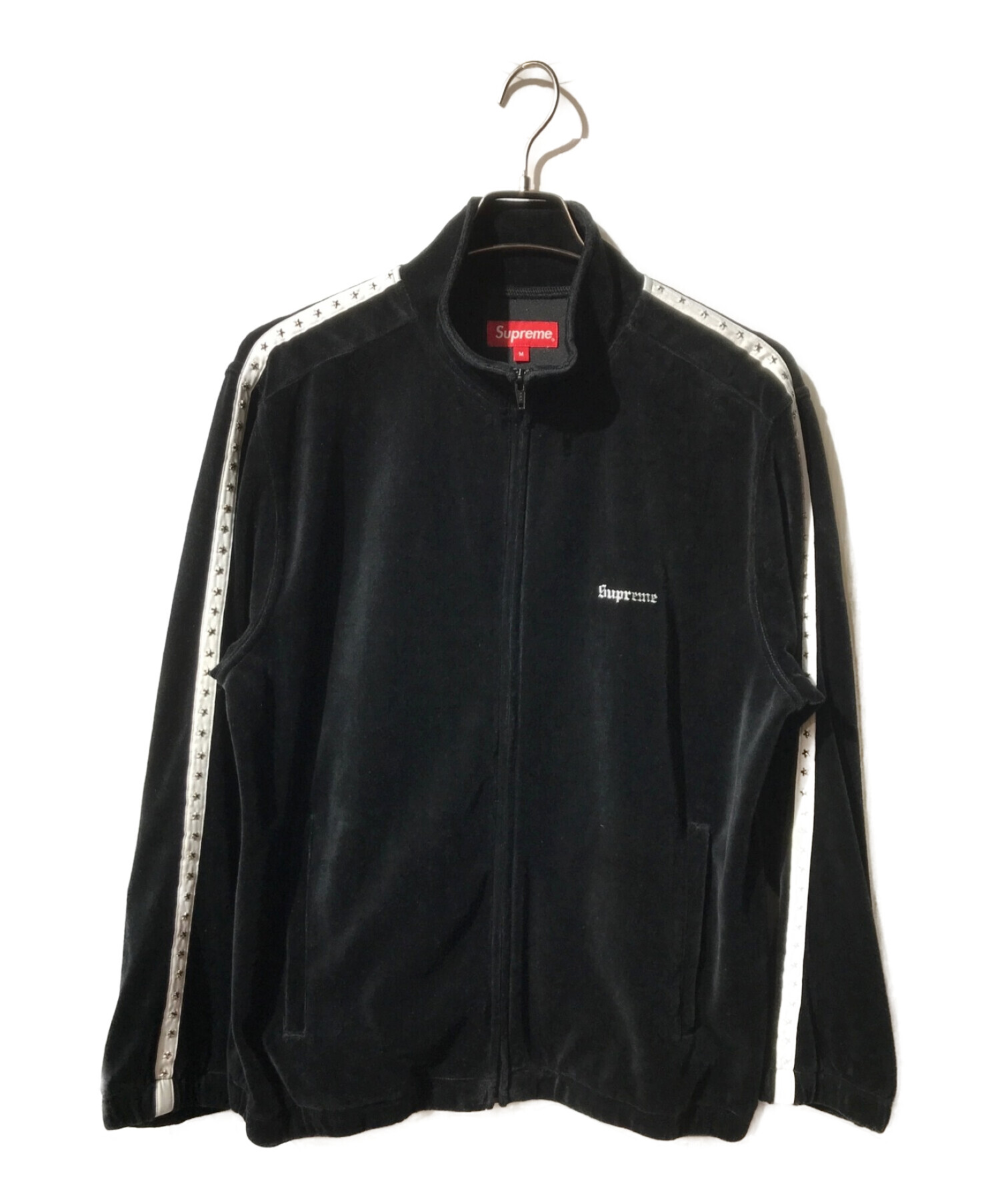 Supreme (シュプリーム) Studded Velour Track Jacket ブラック サイズ:Ⅿ