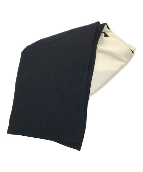 THROW（スロー）throw (スロー) バイカラ―ストール ブラック×ホワイトの古着・服飾アイテム