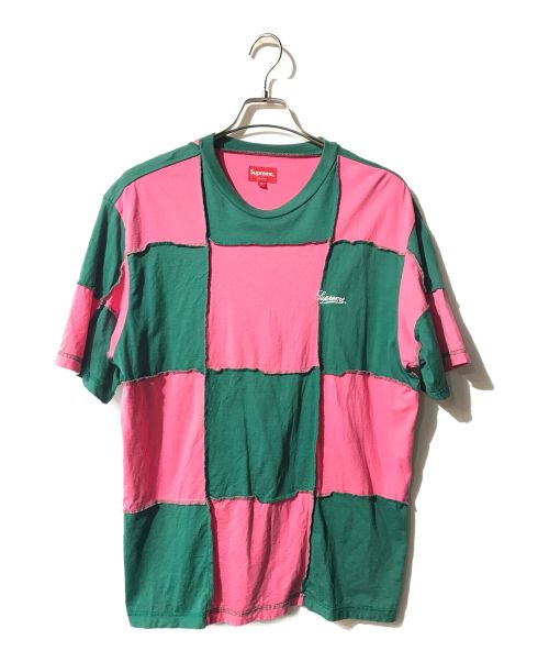 SUPREME（シュプリーム）Supreme (シュプリーム) Supreme Patchwork S/S Top/パッチワークTシャツ ピンク×グリーン サイズ:Ⅿの古着・服飾アイテム