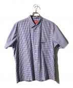 SUPREMEシュプリーム）の古着「Gingham S/S Shirt/ギンガムチェックシャツ」｜ブルー×ホワイト