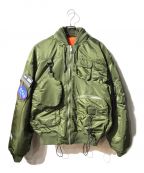 ADER error×ALPHAアーダーエラー×アルファ）の古着「コラボＭＡ-1ジャケット」｜カーキ