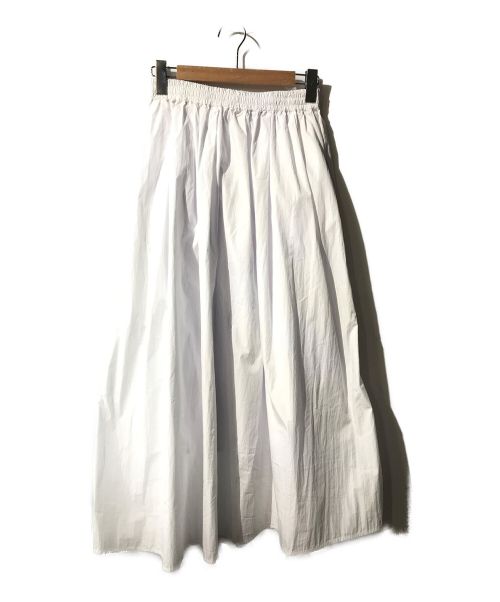 SHENERY（シーナリー）SHENERY (シーナリー) タックギャザーロング スカート ホワイト サイズ:FREEの古着・服飾アイテム