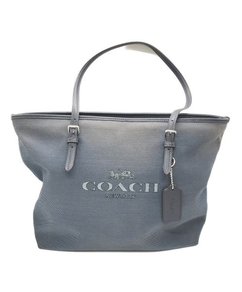 COACH（コーチ）COACH (コーチ) ロゴトートバッグ ブルーの古着・服飾アイテム
