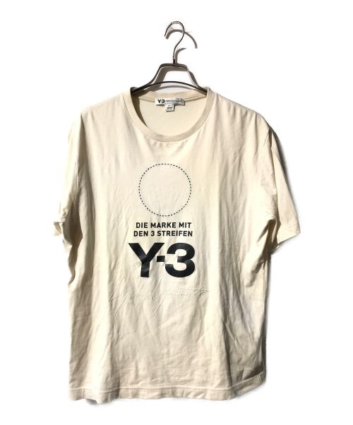 Y-3（ワイスリー）Y-3 (ワイスリー) Stacked Logo Tee / BEIGE アイボリー サイズ:Mの古着・服飾アイテム