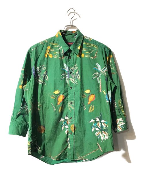 CABAN（キャバン）CABaN (キャバン) コットン ボタニカルプリントシャツ グリーン サイズ:Mの古着・服飾アイテム