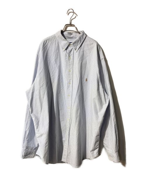 RALPH LAUREN（ラルフローレン）RALPH LAUREN (ラルフローレン) ストライプシャツ ブルー×ホワイト サイズ:2XLの古着・服飾アイテム