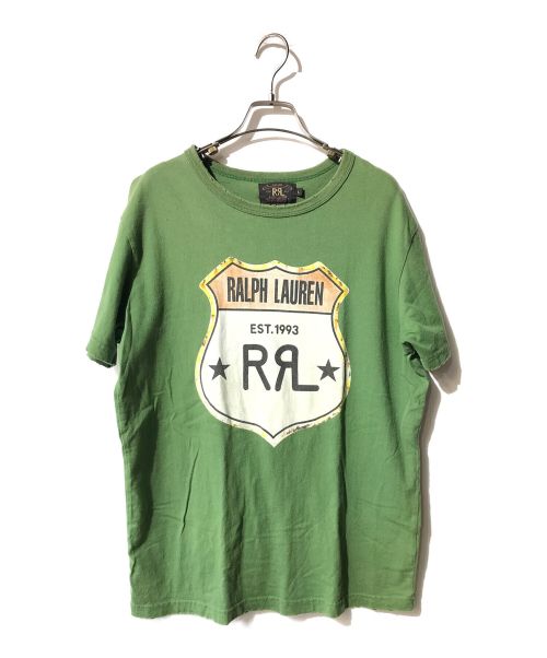 RRL（ダブルアールエル）RRL (ダブルアールエル) クルーネックカットソー グリーン サイズ:Lの古着・服飾アイテム