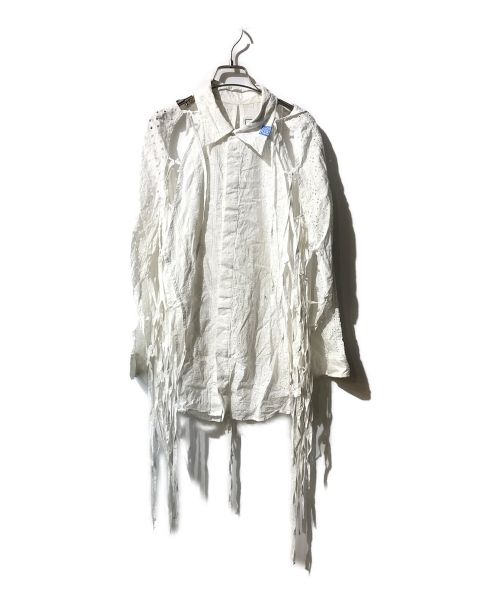 MIHARA YASUHIRO（ミハラヤスヒロ）MIHARA YASUHIRO (ミハラヤスヒロ) デザインシャツ ホワイト サイズ:FREEの古着・服飾アイテム