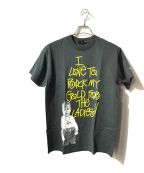 stussyステューシー）の古着「I LOVE TO ROCK MY GOLD FOR THE LADIES!!/プリントTシャツ」｜ブラック