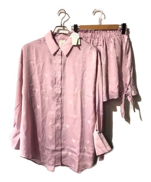 gelato pique（ジェラートピケ）gelato pique (ジェラートピケ) ハートサテンシャツ ピンク サイズ:FREE 未使用品の古着・服飾アイテム