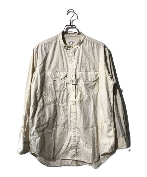 Engineered Garments（エンジニアド ガーメンツ）Engineered Garments (エンジニアド ガーメンツ) EG Banded Collar Shirt PIMA/バンドカラーシャツ ベージュ サイズ:Mの古着・服飾アイテム