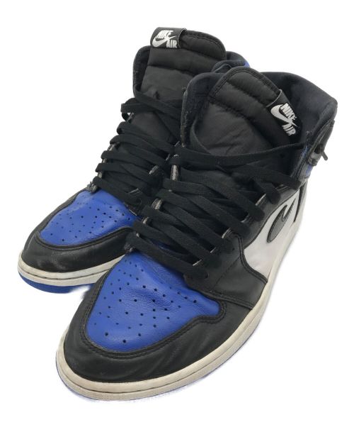 NIKE（ナイキ）NIKE (ナイキ) Nike Air Jordan 1 Retro High OG Royal Toe/ハイカットスニーカー ブルー×ブラック サイズ:30の古着・服飾アイテム