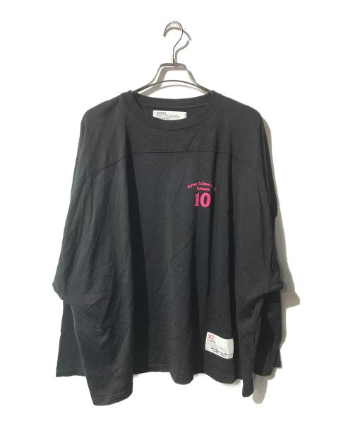 DAIRIKU（ダイリク）DAIRIKU (ダイリク) Wrinkle processing Football Tee ブラック サイズ:XLの古着・服飾アイテム