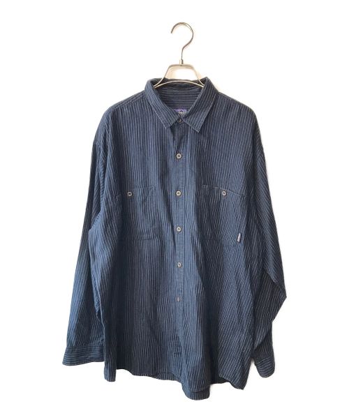Patagonia（パタゴニア）Patagonia (パタゴニア) L/S Pima Cotton Shirt ネイビー サイズ:Ｌの古着・服飾アイテム