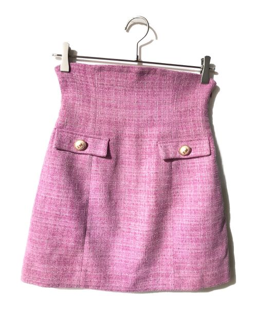 eimy istoire（エイミーイストワール）eimy istoire (エイミーイストワール) ツイードスカート ピンク サイズ:Ｓの古着・服飾アイテム