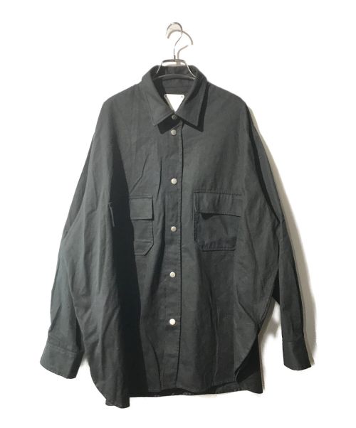 UN3ble（アンサンブル）UN3ble (アンサンブル) オーバーサイズスタップボタンシャツ ブラック サイズ:サイズ表記なしの古着・服飾アイテム