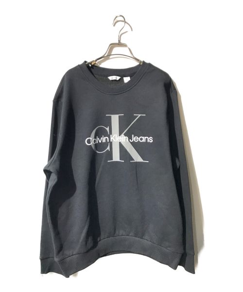Calvin Klein（カルバンクライン）Calvin Klein (カルバンクライン) クルーネックスウェット ブラック サイズ:ＸＬの古着・服飾アイテム