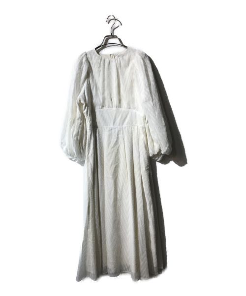 CELFORD（セルフォード）CELFORD (セルフォード) ドビーシフォンワンピース ホワイト サイズ:38の古着・服飾アイテム