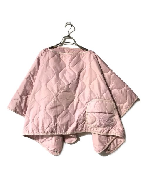 45R（フォーティーファイブアール）45R (フォーティーファイブアール) ナイロンリップのキルトポンチョ ピンク サイズ:サイズ表記なしの古着・服飾アイテム