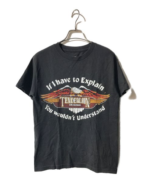 TENDERLOIN（テンダーロイン）TENDERLOIN (テンダーロイン) プリントTシャツ ブラック サイズ:Ｓの古着・服飾アイテム