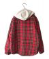 Supreme (シュプリーム) tartan flannel hooded shirt レッド サイズ:M：13000円