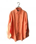 POLO RALPH LAURENポロ・ラルフローレン）の古着「リネンシャツ」｜オレンジ