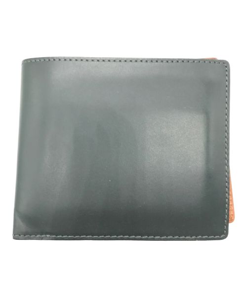 土屋鞄（ツチヤカバン）土屋鞄 (ツチヤカバン) レザー2つ折り財布 ダークグリーンの古着・服飾アイテム