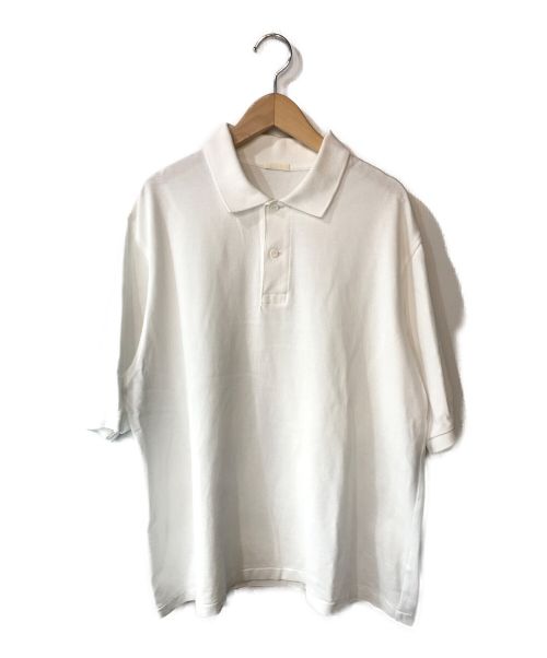 COMOLI（コモリ）COMOLI (コモリ) 鹿の子 半袖 ポロシャツ ホワイト サイズ:3の古着・服飾アイテム