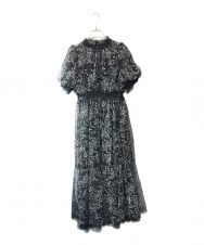 furfur (ファーファー) チュール刺繍ドレス ブラック サイズ:FREE 未使用品