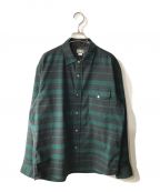 THE NORTH FACEザ ノース フェイス）の古着「L/S Stretch Flannel Shirt」｜グリーン