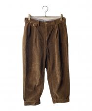 BEAMS PLUS (ビームスプラス) 2 Pleats Tapered Corduroy ブラウン サイズ:Ｍ
