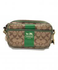 COACH (コーチ) ショルダーバッグ ベージュ×グリーン