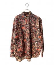 stussy (ステューシー) 宗教柄シャツ ブラック×オレンジ サイズ:L