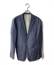 BURBERRY BLACK LABEL (バーバリーブラックレーベル) テーラードジャケット ネイビー サイズ:XL