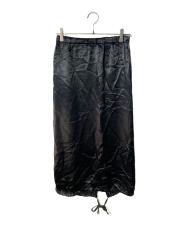 ROBE DE CHAMBRE COMME DES GARCONS (ローブドシャンブル コムデギャルソン) サテンスカート ブラック サイズ:記載なし