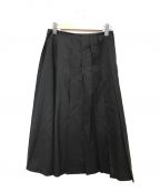 noir kei ninomiya（ノワール ケイ ニノミヤ）の古着「ウールプリーツスカート」｜ブラック