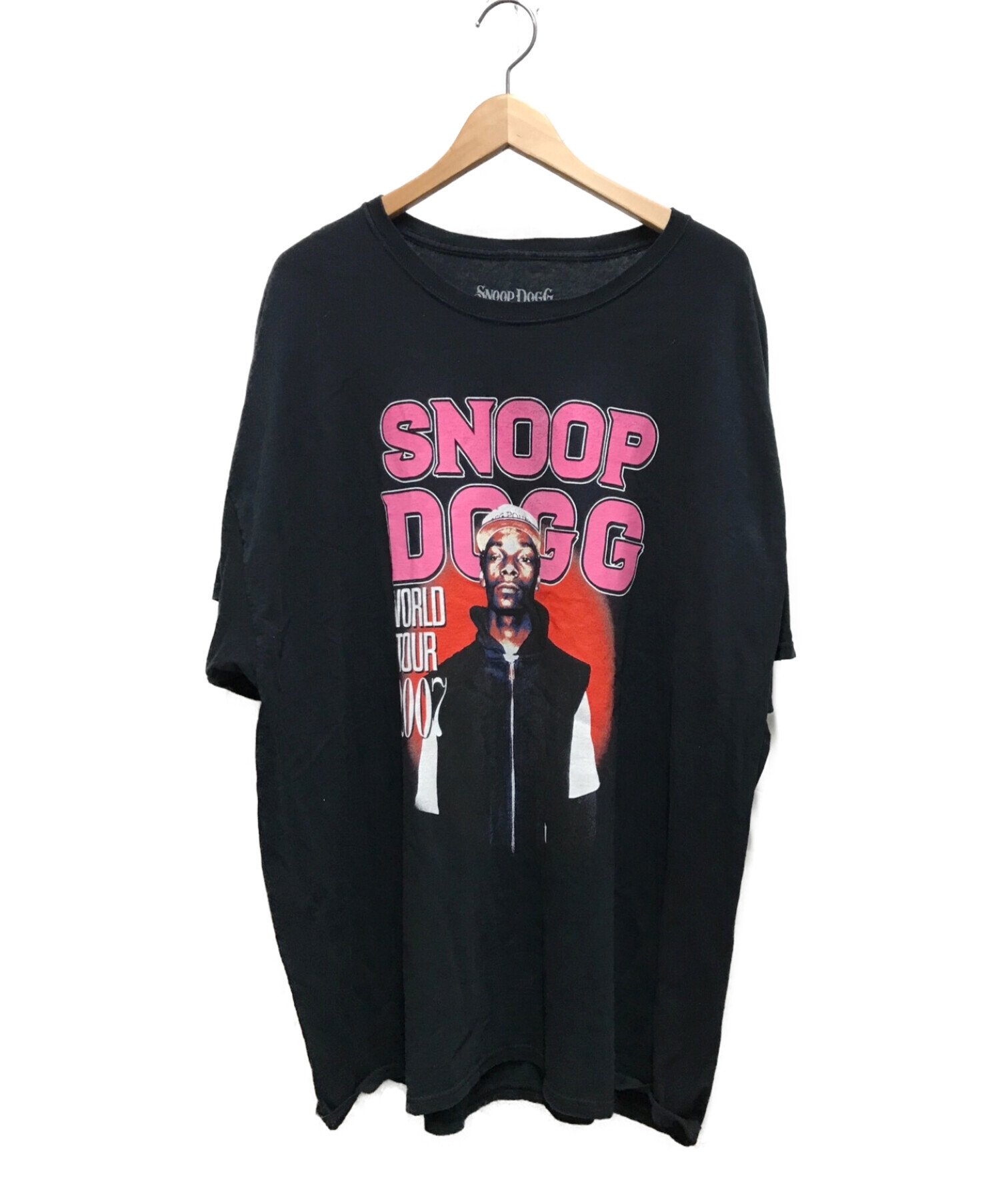 織り柄チェック Snoopdog Tシャツ ブラック サイズXL スヌープドッグ - Tシャツ/カットソー(半袖/袖なし)