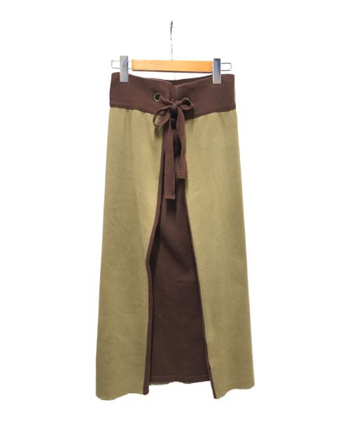 TAN（タン）TAN (タン) ニットレイヤードスカート ベージュ サイズ:下記参照の古着・服飾アイテム