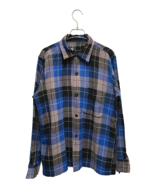 ARROW（アロー）ARROW (アロー) 60’sヴィンテージチェックシャツ ブルー サイズ:Mの古着・服飾アイテム