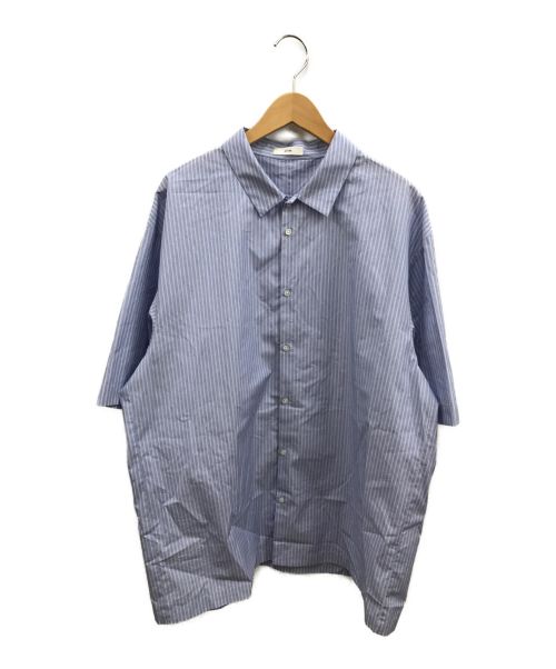 ATON（エイトン）ATON (エイトン) ストライプオーバーシャツ ブルー サイズ:06の古着・服飾アイテム