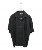 BUDSPOOL）の古着「オープンカラーレーヨンシャツ/ CLASSIC LOGO S/S OPEN COLLAR SHIRT 」｜ブラック