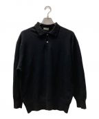 COMME des GARCONS HOMMEコムデギャルソン オム）の古着「80‘Sニットポロシャツ」｜ブラック