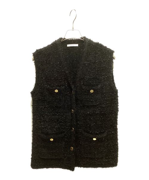 ANAYI（アナイ）ANAYI (アナイ) カラミツイードポケットジレ ブラック サイズ:38の古着・服飾アイテム